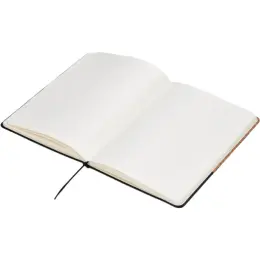 Okiyo Denki Cork A5 Hard Cover Notebook Black Open